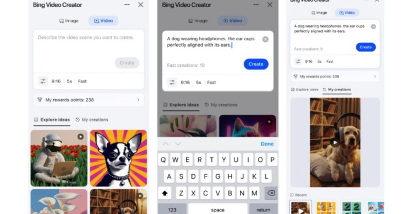 Bing надає можливість безкоштовного використання генератора відео Sora від OpenAI