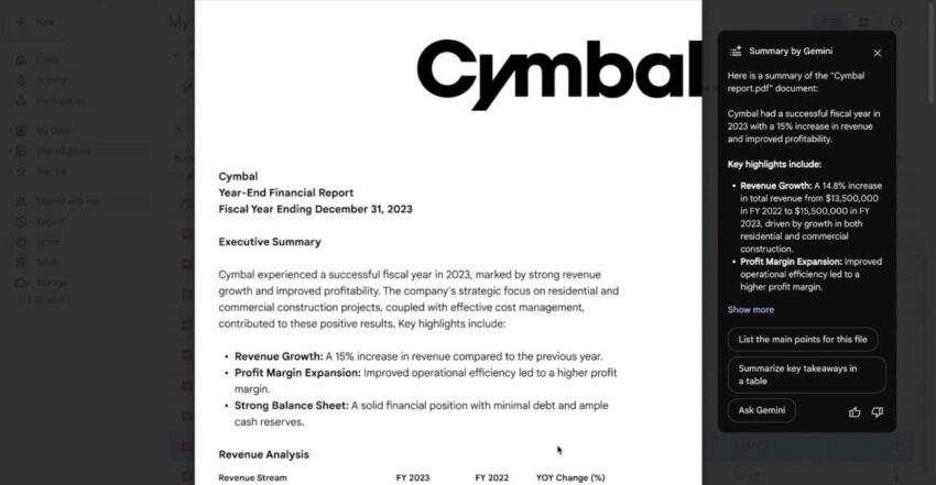 Штучний інтелект Gemini від Google робитиме резюме PDF-файлів при їх відкритті
