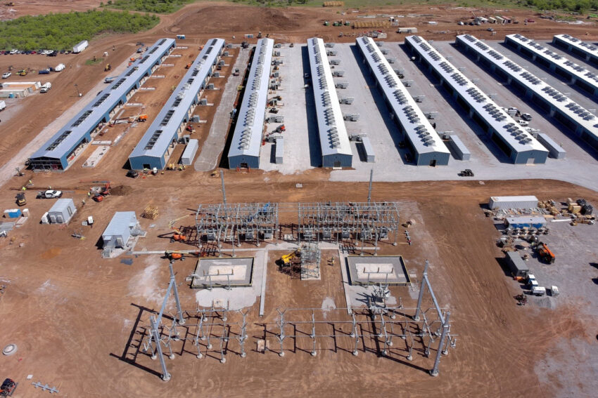 The site of IREN’s data center in Childress, Texas. Credit: IREN