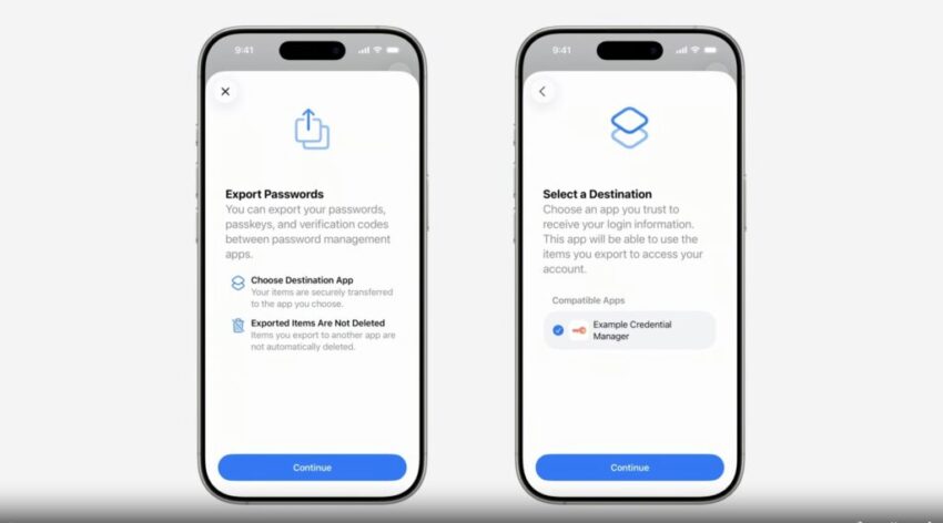 Apple демонструє нову функцію імпорту та експорту для покращення взаємодії з паролями