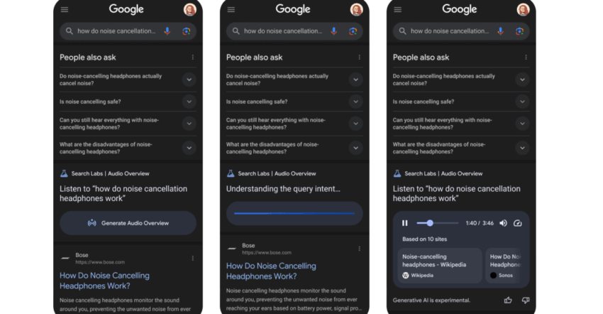 Експеримент Google перетворює результати пошуку на подкаст, створений штучним інтелектом