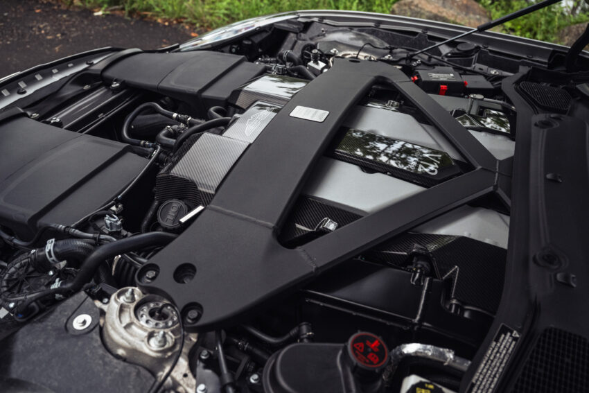 An Aston Martin Vanquish engine bay
