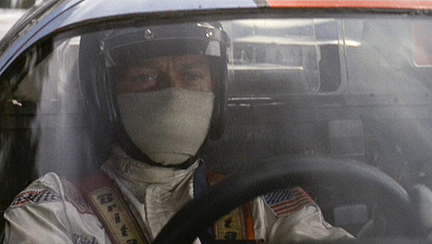 LE MANS - JUNE 23: Steve McQueen as race car driver Michael Delaney in the movie, "Le Mans". Image is a frame grab.