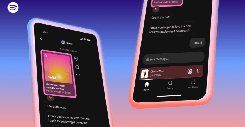 Spotify впроваджує функцію особистих повідомлень