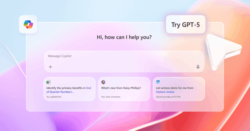 Microsoft презентує GPT-5 у Copilot з оновленим розумним режимом