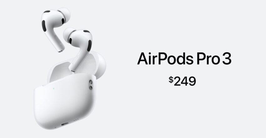 Apple представила AirPods Pro 3 з найкращою у світі активною шумоподавкою та функцією живого перекладу