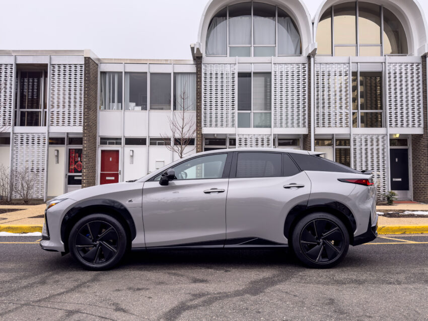 A Lexus RZ in profile